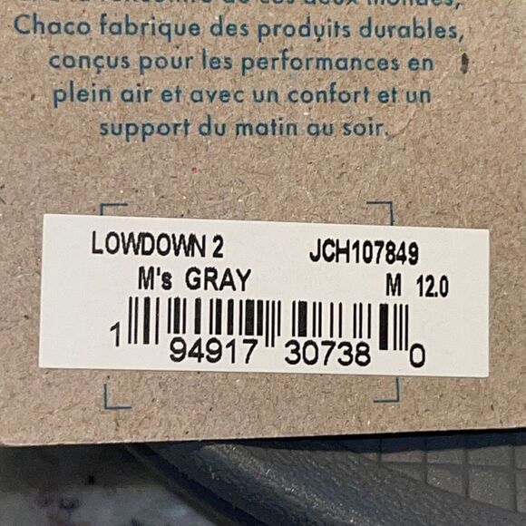 Chaco Men’s Lowdown 2 Sandal Size 12 Gray New‎ Casual main image 6
